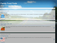 Tablet Screenshot of familyfoodfinds.com